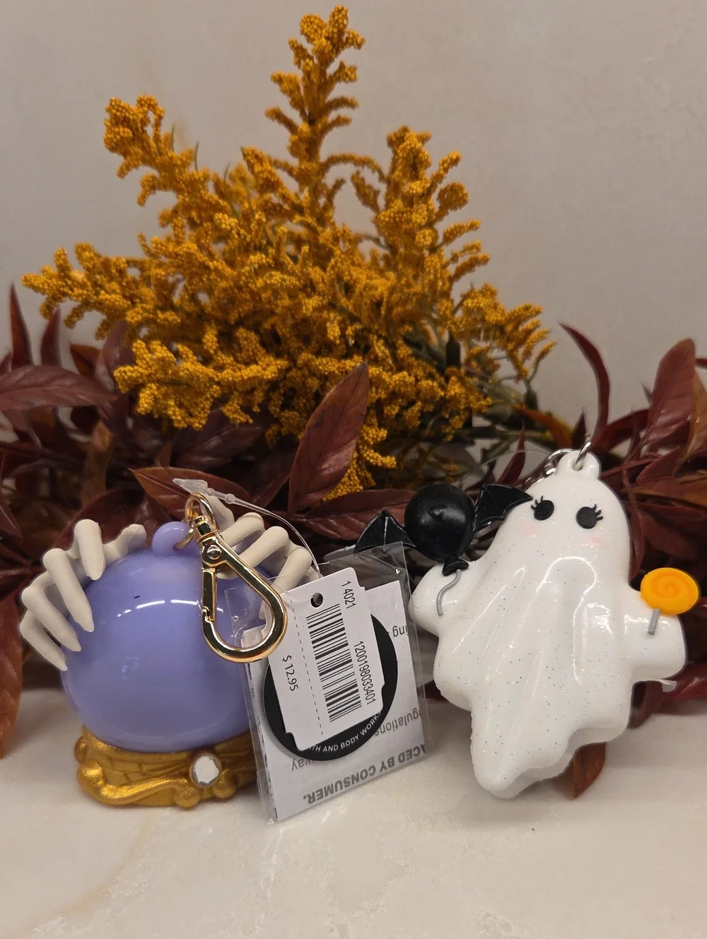 B&BW 2 Halloween Hand Sanitizer Holders with Set Of 6 Pocket Hand Sanitizers